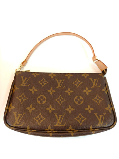 LOUIS VUITTON Monogram Pochette Accessoires Accessory Pouch Handbag Brown Control number: 10542