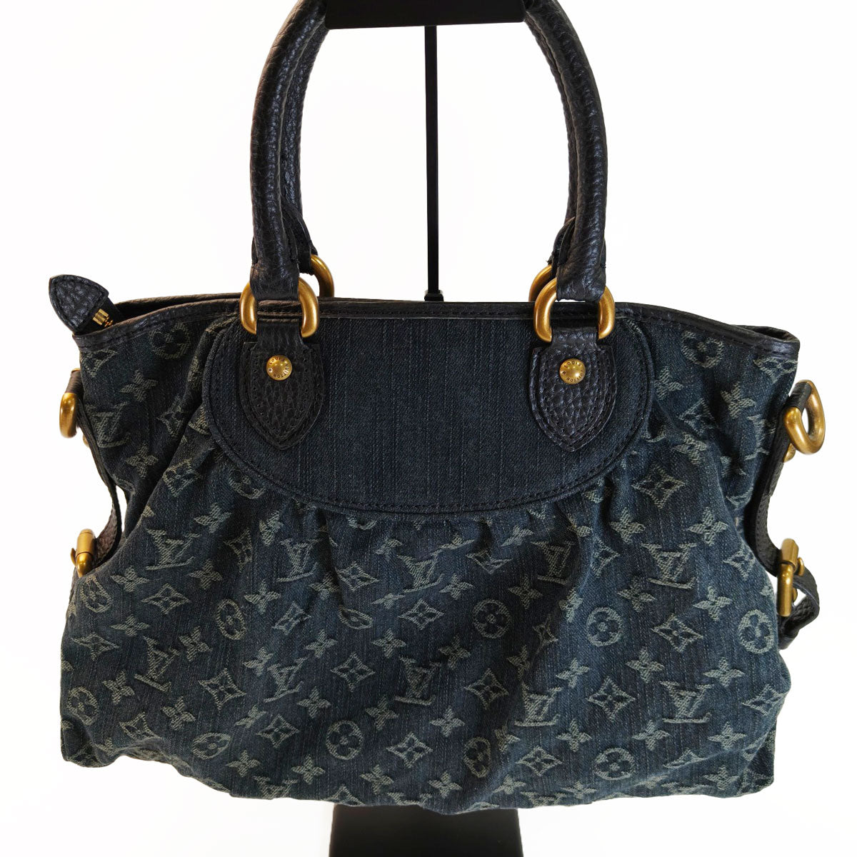 LOUIS VUITTON Neo Cavy MM 2-Way Tote Bag Shoulder Bag Monogram Denim Noir Model Number: 10779