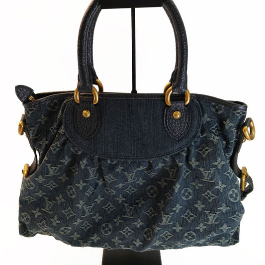 LOUIS VUITTON Neo Cavy MM 2-Way Tote Bag Shoulder Bag Monogram Denim Noir Model Number: 10779