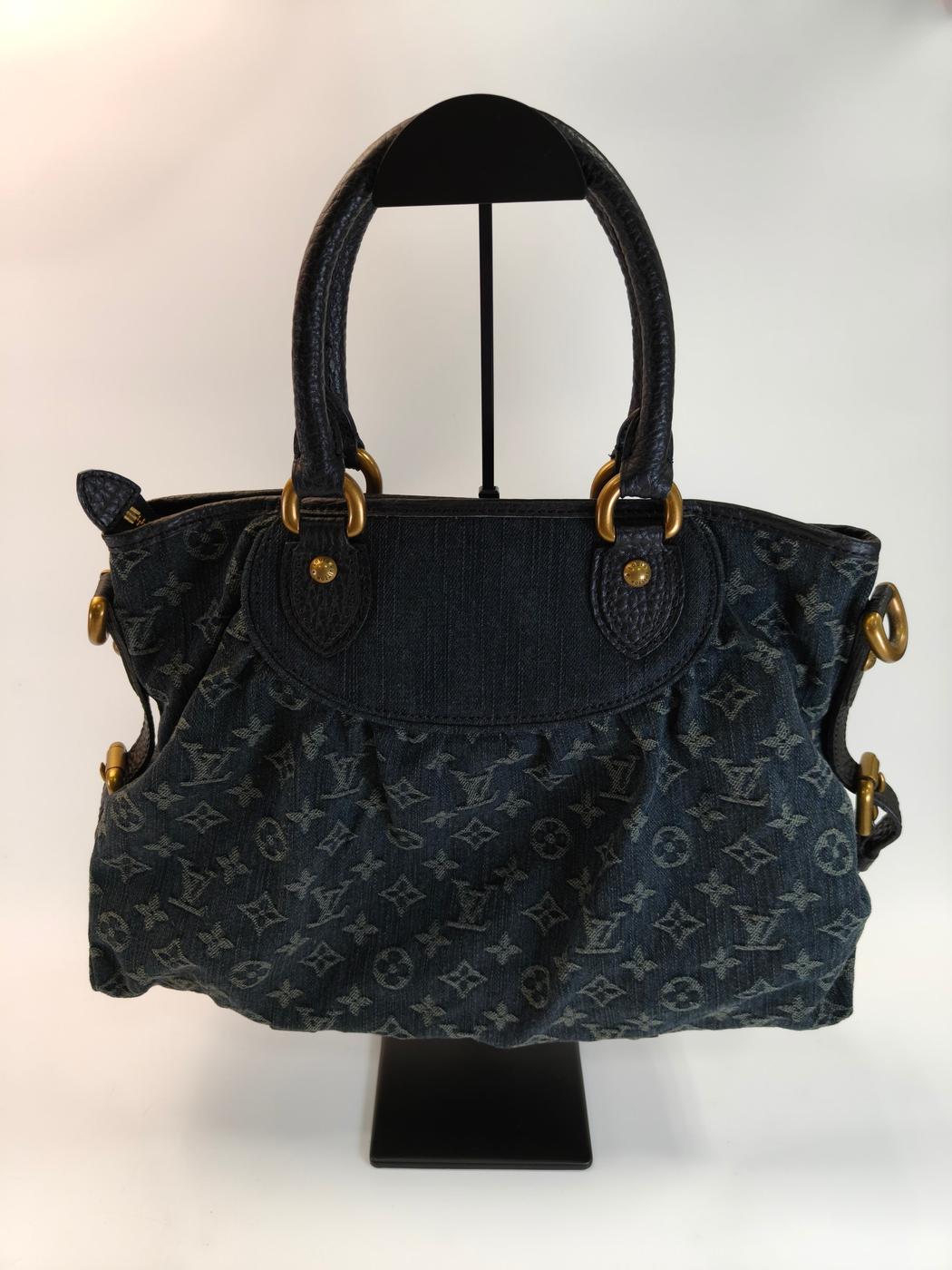 LOUIS VUITTON Neo Cavy MM 2-Way Tote Bag Shoulder Bag Monogram Denim Noir Model Number: 10779