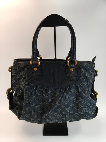 LOUIS VUITTON Neo Cavy MM 2-Way Tote Bag Shoulder Bag Monogram Denim Noir Model Number: 10779