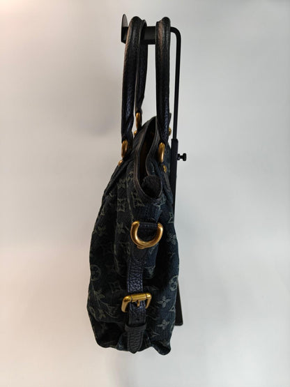 LOUIS VUITTON Neo Cavy MM 2-Way Tote Bag Shoulder Bag Monogram Denim Noir Model Number: 10779