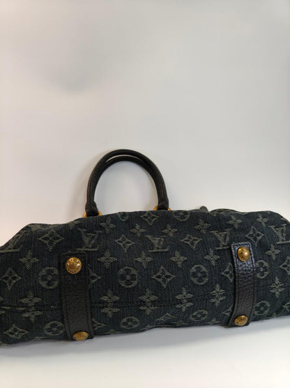 LOUIS VUITTON Neo Cavy MM 2-Way Tote Bag Shoulder Bag Monogram Denim Noir Model Number: 10779