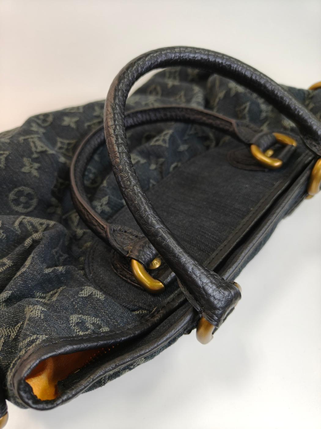 LOUIS VUITTON Neo Cavy MM 2-Way Tote Bag Shoulder Bag Monogram Denim Noir Model Number: 10779