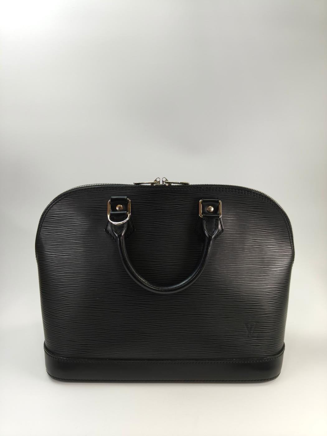 路易威登 LOUIS VUITTON Epi Alma PM 手提包 托特包 黑色 型号：10795