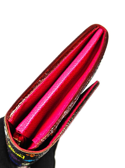 LOUIS VUITTON ルイヴィトン モノグラム マルチカラー ポルトフォイユサラ 長財布 ブラック×ピンク 管理番号：10847