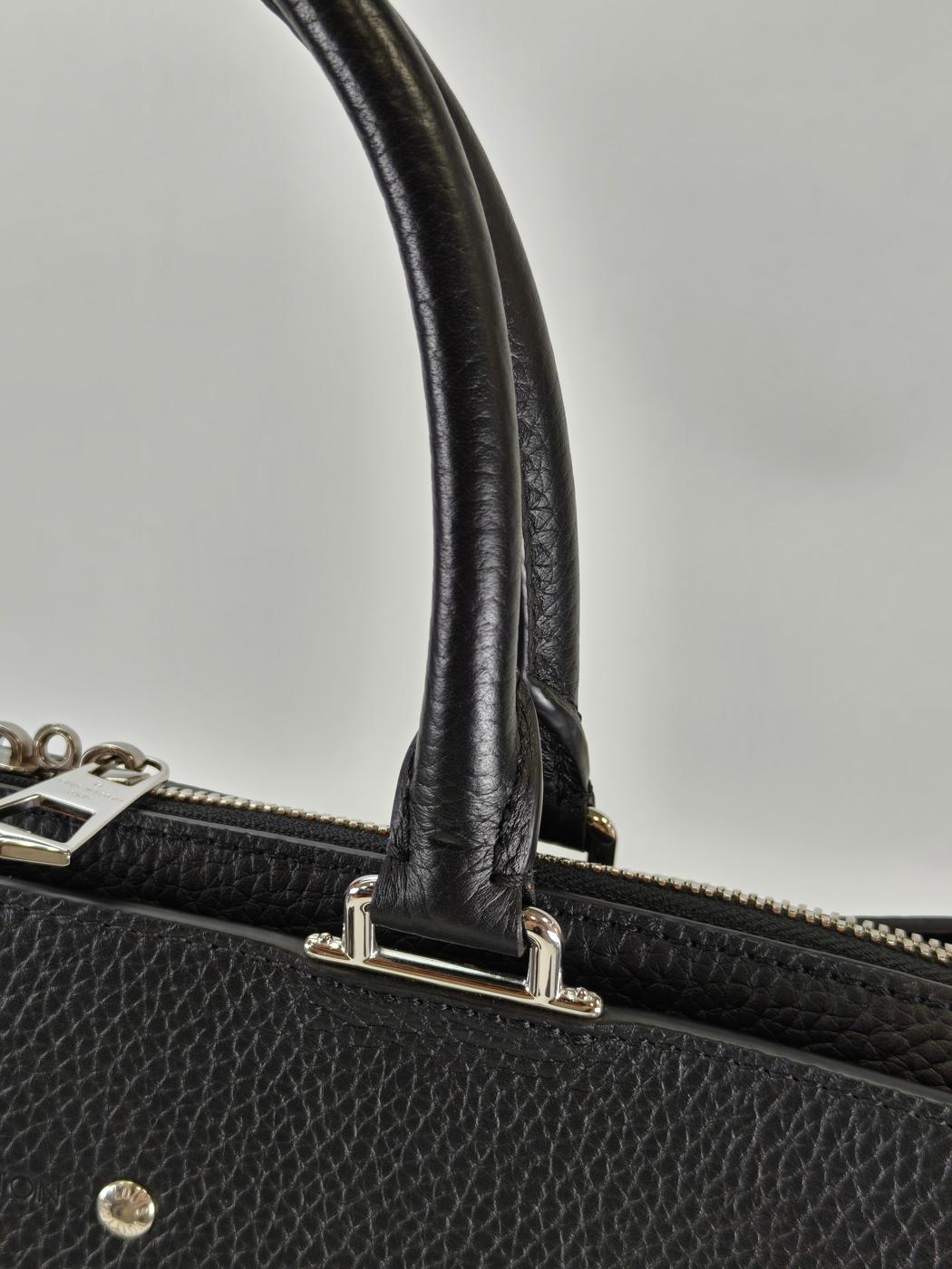 Louis Vuitton Armande Briefcase MM 2-Way Business Bag Shoulder Bag Black Serial Number: 10856