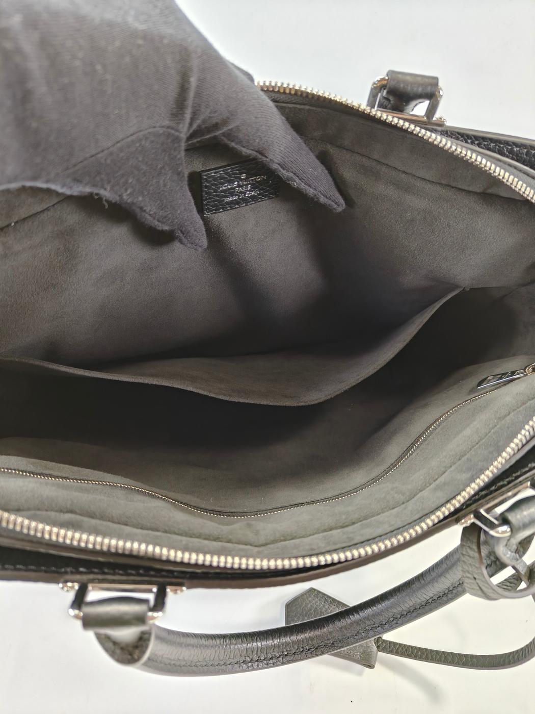 Louis Vuitton Armande Briefcase MM 2-Way Business Bag Shoulder Bag Black Serial Number: 10856