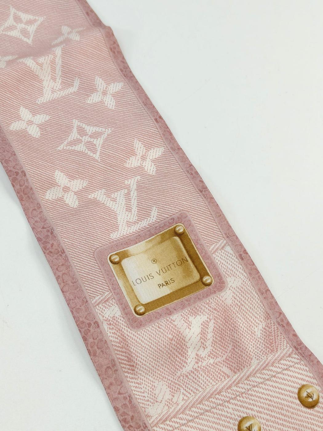 LOUIS VUITTON Bando New Denim Silk Scarf Pink Product number: 10940