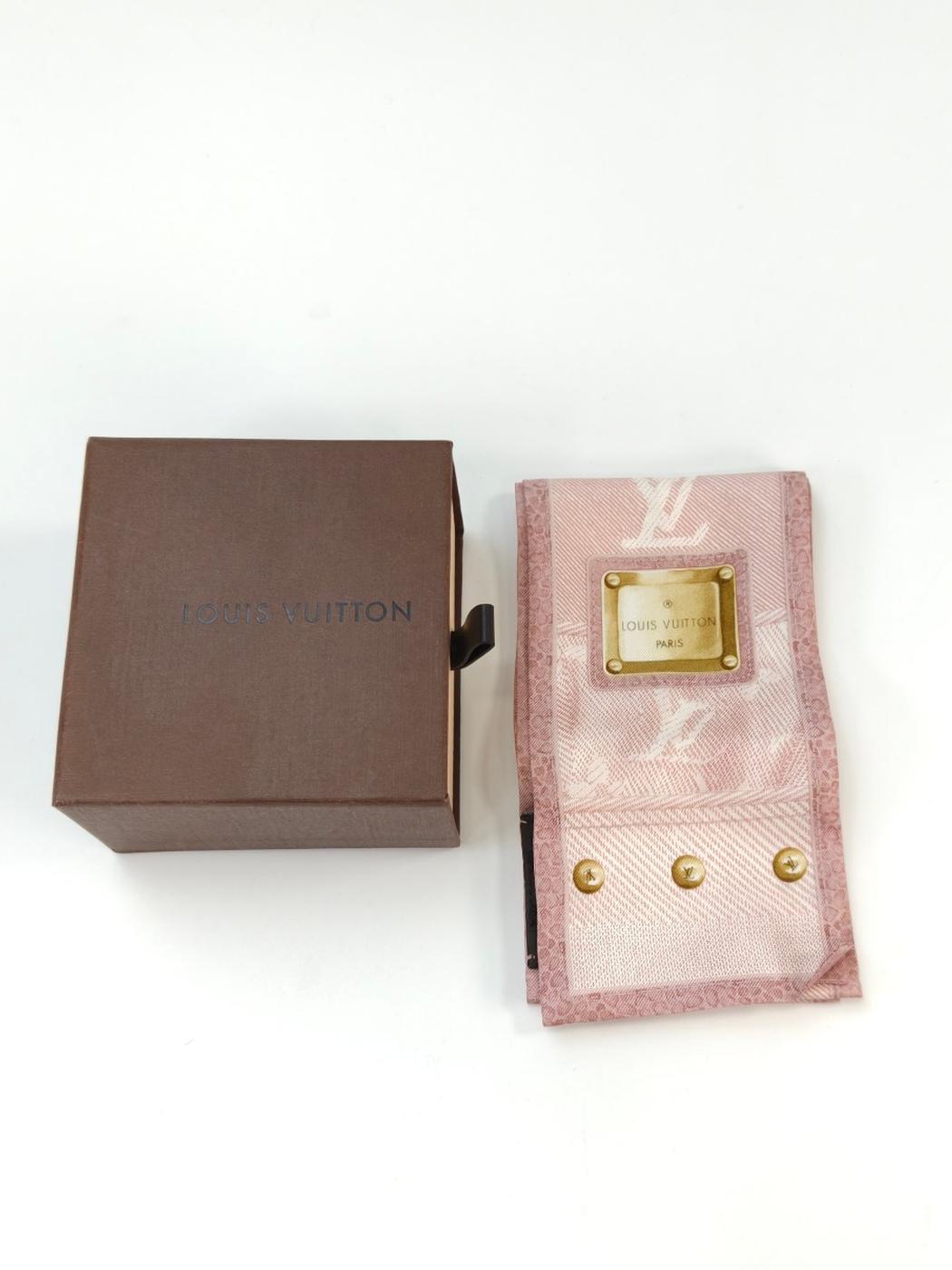 LOUIS VUITTON Bando New Denim Silk Scarf Pink Product number: 10940