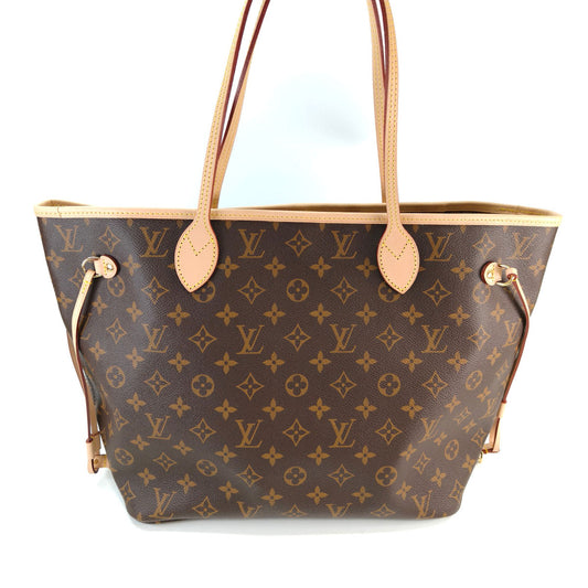LOUIS VUITTON Monogram Neverfull MM Tote Bag Beige Model Number: 10944