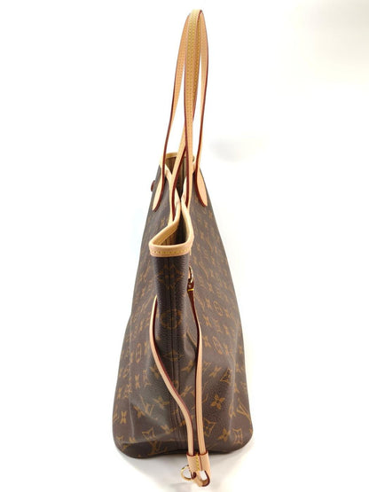 LOUIS VUITTON Monogram Neverfull MM Tote Bag Beige Model Number: 10944
