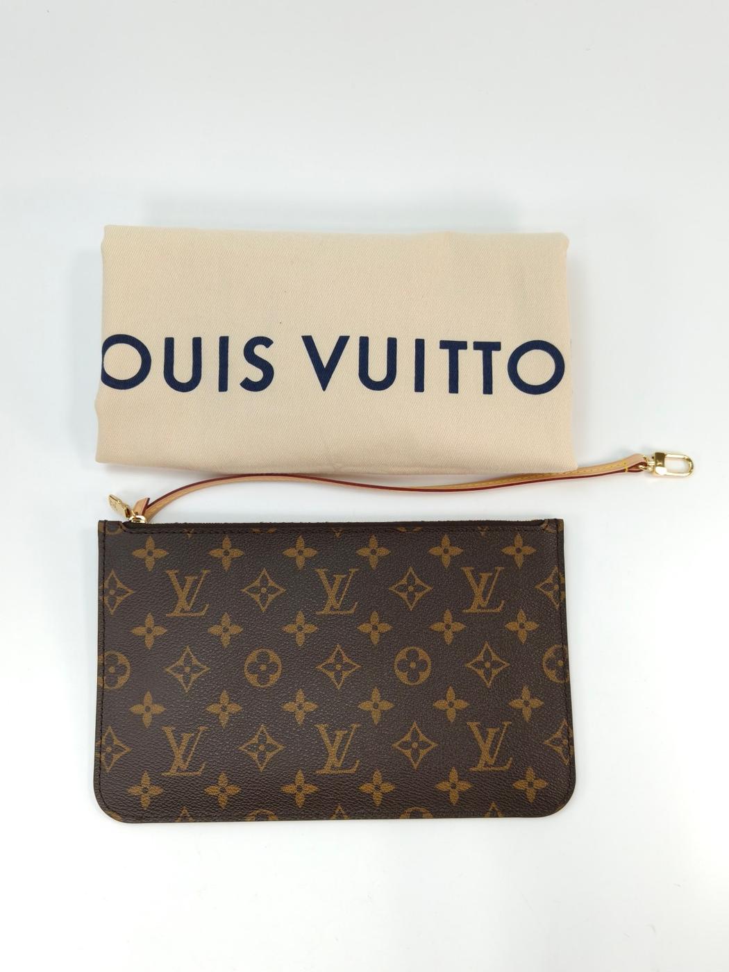 LOUIS VUITTON Monogram Neverfull MM Tote Bag Beige Model Number: 10944