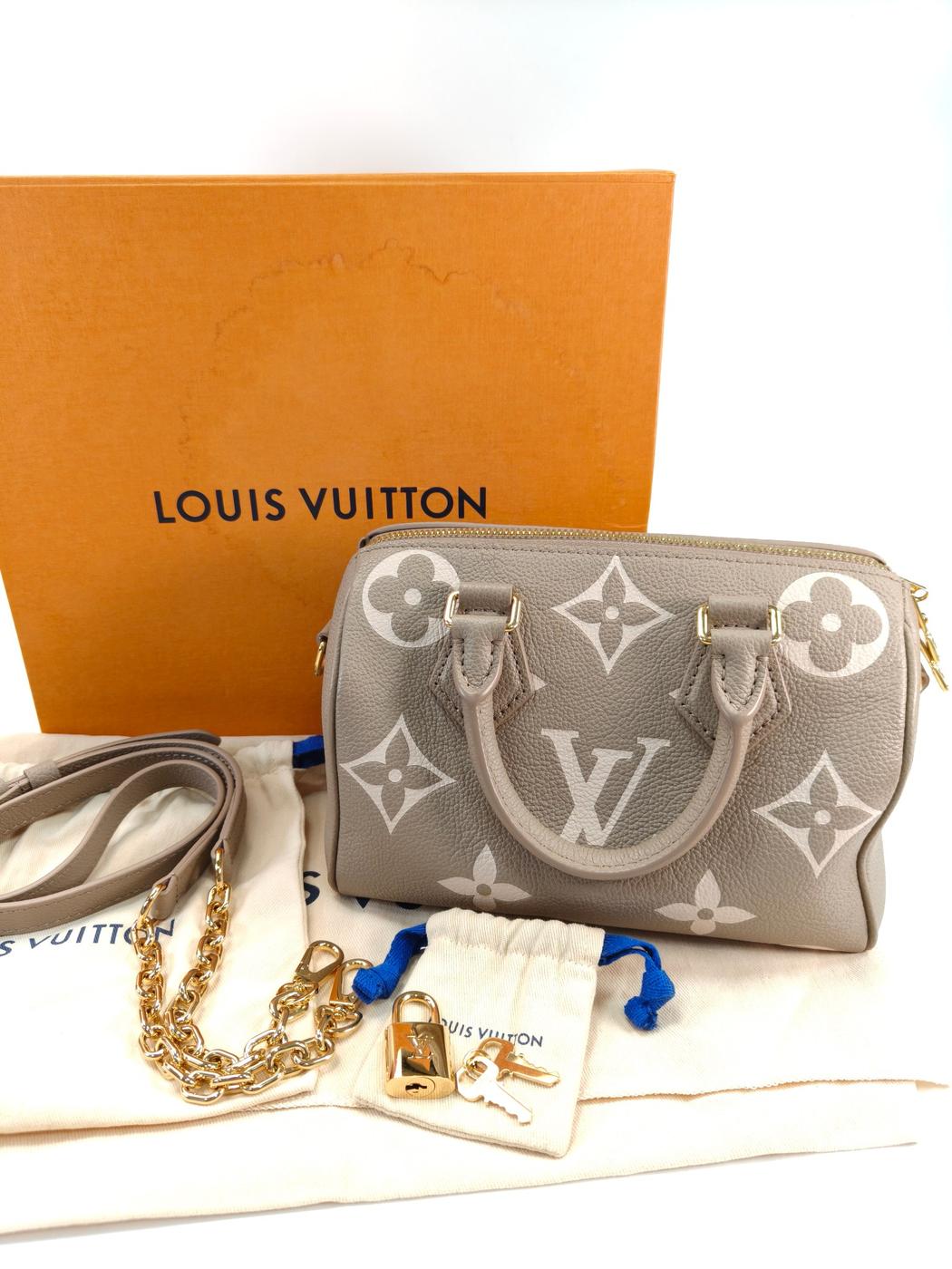 Louis Vuitton 路易威登 Monogram Speedy Bandoulière 20 两用单肩包 手提包 米色 管理编号：10951