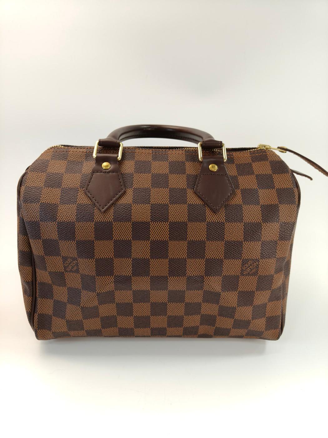Louis Vuitton 路易威登 Damier Speedy 25 手提包 波士顿包 棕色 管理编号：10952