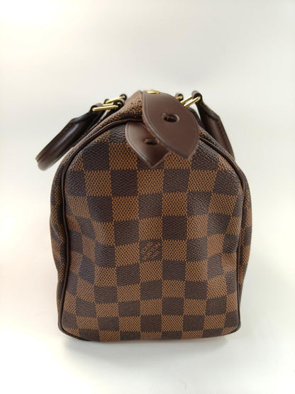 Louis Vuitton 路易威登 Damier Speedy 25 手提包 波士顿包 棕色 管理编号：10952