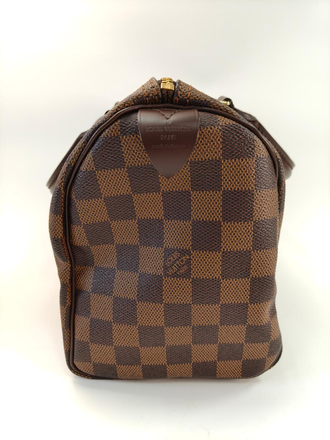 Louis Vuitton 路易威登 Damier Speedy 25 手提包 波士顿包 棕色 管理编号：10952