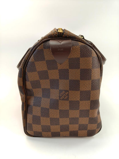 Louis Vuitton 路易威登 Damier Speedy 25 手提包 波士顿包 棕色 管理编号：10952
