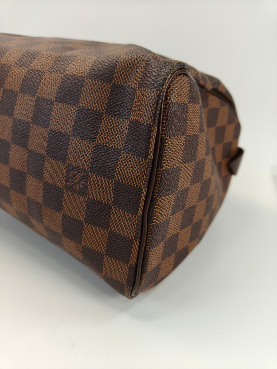 Louis Vuitton 路易威登 Damier Speedy 25 手提包 波士顿包 棕色 管理编号：10952