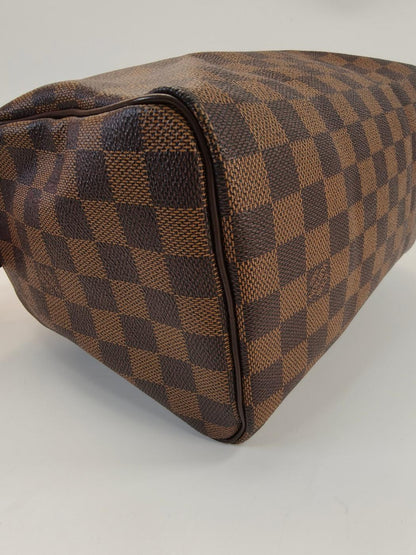 Louis Vuitton 路易威登 Damier Speedy 25 手提包 波士顿包 棕色 管理编号：10952