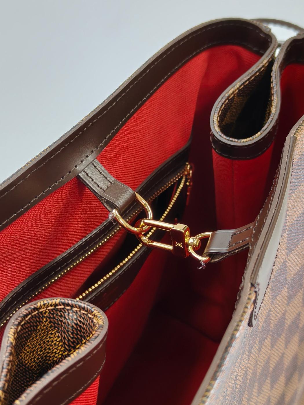 LOUIS VUITTON Damier Caba Rivington Tote Bag Brown Model Number: 10958