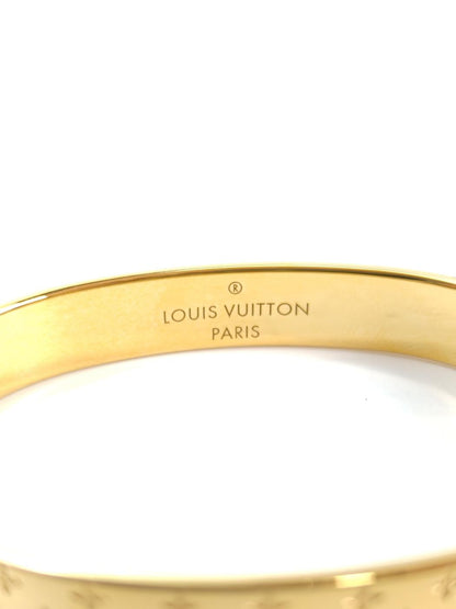 Louis Vuitton ルイヴィトン カフ・ナノグラム ブレスレット S ゴールド 管理番号：11134