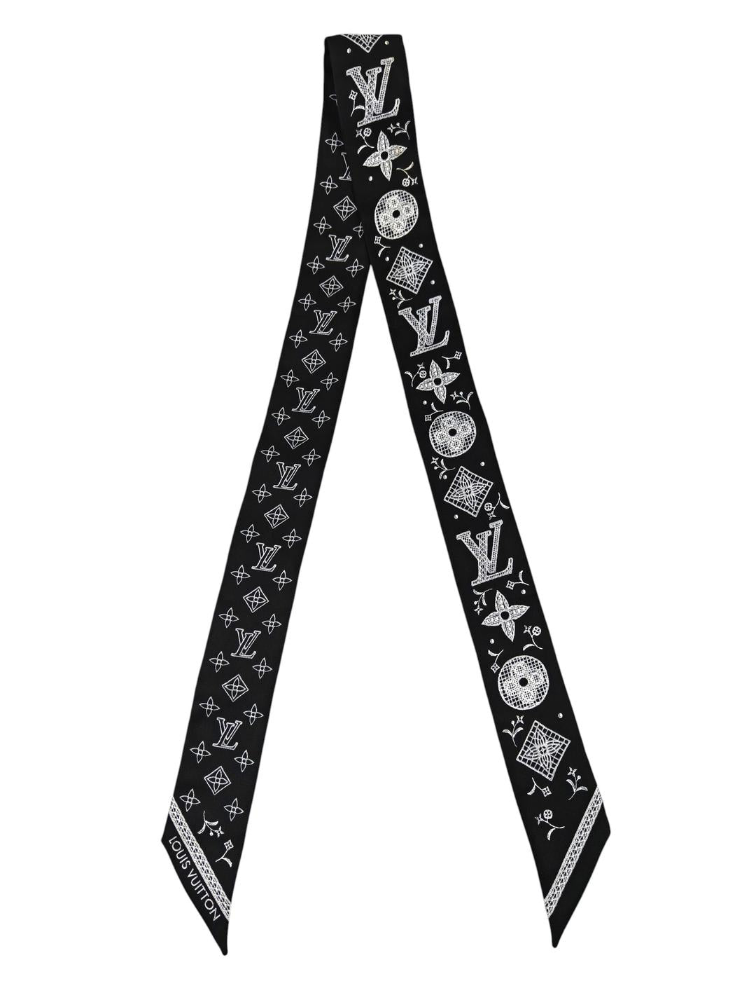 Louis Vuitton ルイヴィトン バンドーBB シルク スカーフ ブラック 管理番号：11276
