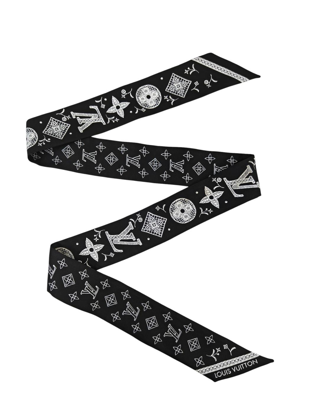 Louis Vuitton ルイヴィトン バンドーBB シルク スカーフ ブラック 管理番号：11276
