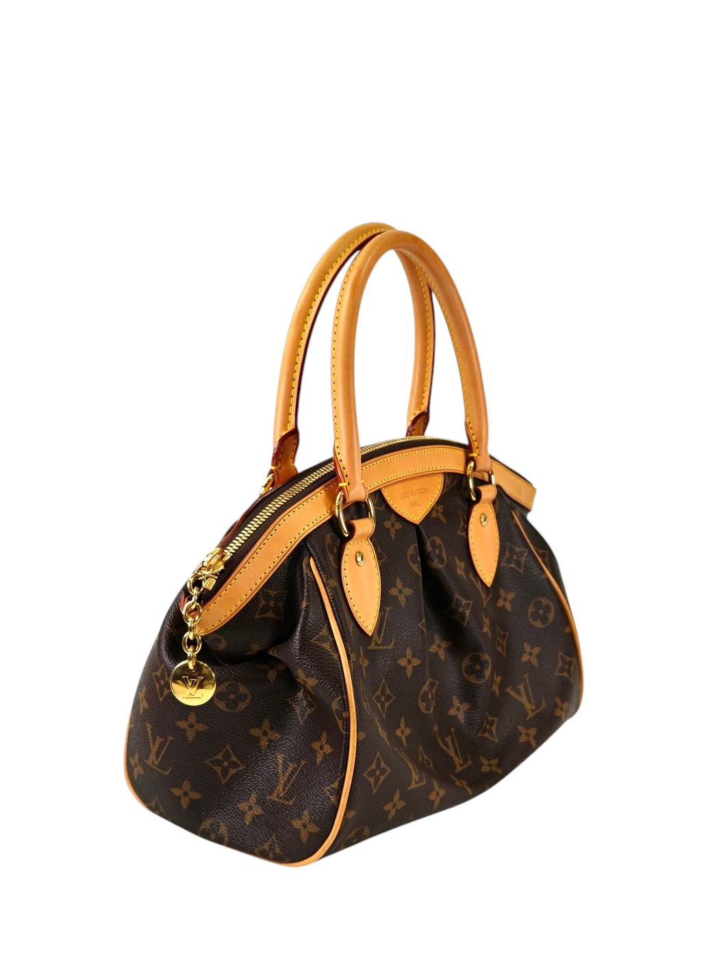 Louis Vuitton ルイヴィトン モノグラム ティボリPM トートバッグ ブラウン 管理番号：11278