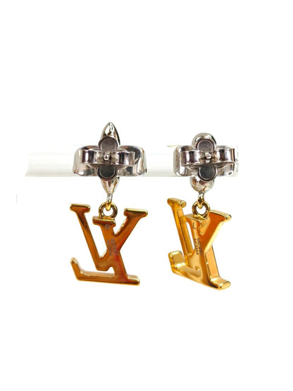 Louis Vuitton ルイヴィトン パンダント LV アイコニック フラワー ピアス ゴールド×シルバー 管理番号：11323