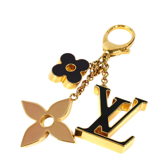 Louis Vuitton ルイヴィトン フルール ドゥ モノグラム バッグチャーム ゴールド×ブラック 管理番号：11335