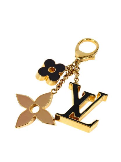 Louis Vuitton ルイヴィトン フルール ドゥ モノグラム バッグチャーム ゴールド×ブラック 管理番号：11335