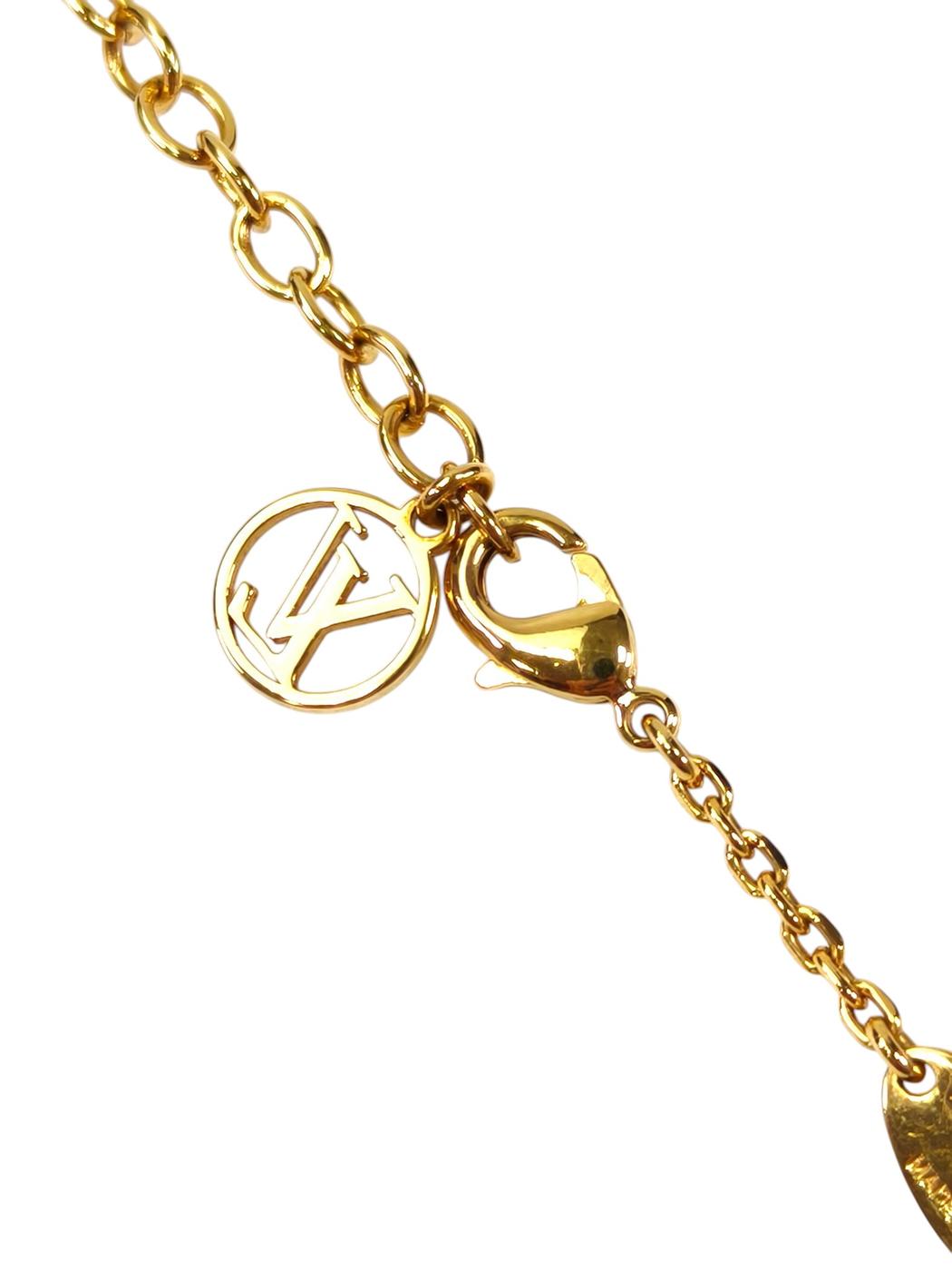 Louis Vuitton ルイヴィトン コリエピロー ナノグラム ネックレス ゴールド 管理番号：11405