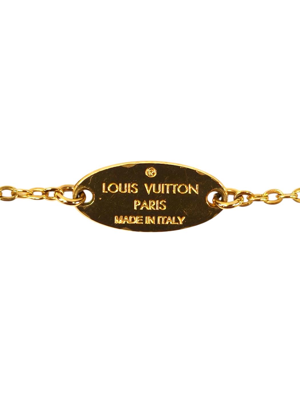 Louis Vuitton ルイヴィトン ナノグラム ネックレス ゴールド×シルバー 管理番号：11407