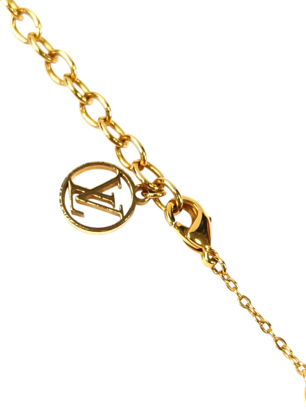 Louis Vuitton ルイヴィトン ナノグラム ネックレス ゴールド×シルバー 管理番号：11407
