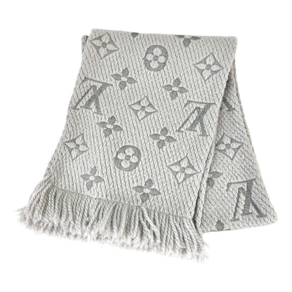 Louis Vuitton ルイ ヴィトン エシャル プ ロゴ マニア マフラー グレー 管理番号：11430
