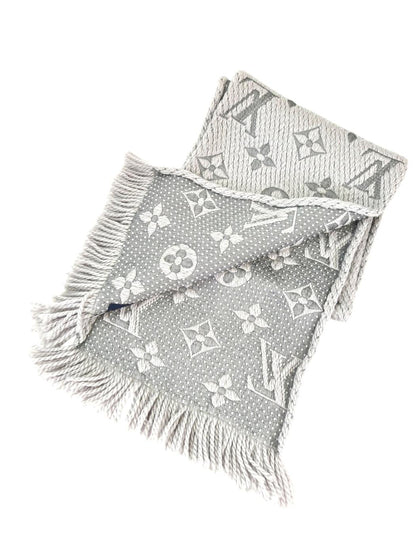Louis Vuitton ルイ ヴィトン エシャル プ ロゴ マニア マフラー グレー 管理番号：11430