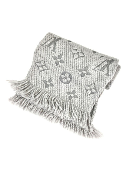 Louis Vuitton ルイ ヴィトン エシャル プ ロゴ マニア マフラー グレー 管理番号：11430