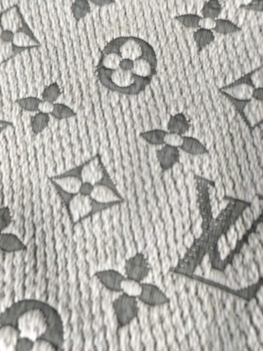 Louis Vuitton ルイ ヴィトン エシャル プ ロゴ マニア マフラー グレー 管理番号：11430