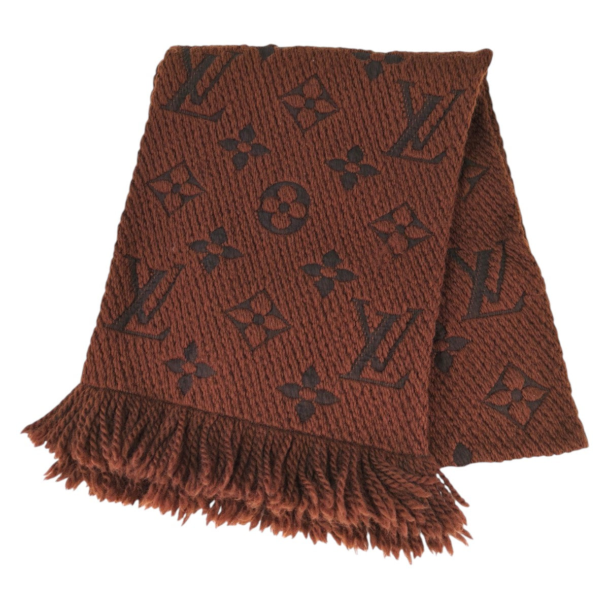 Louis Vuitton ルイ ヴィトン エシャルプ ロゴマニア マフラー ブラウン 管理番号：11434