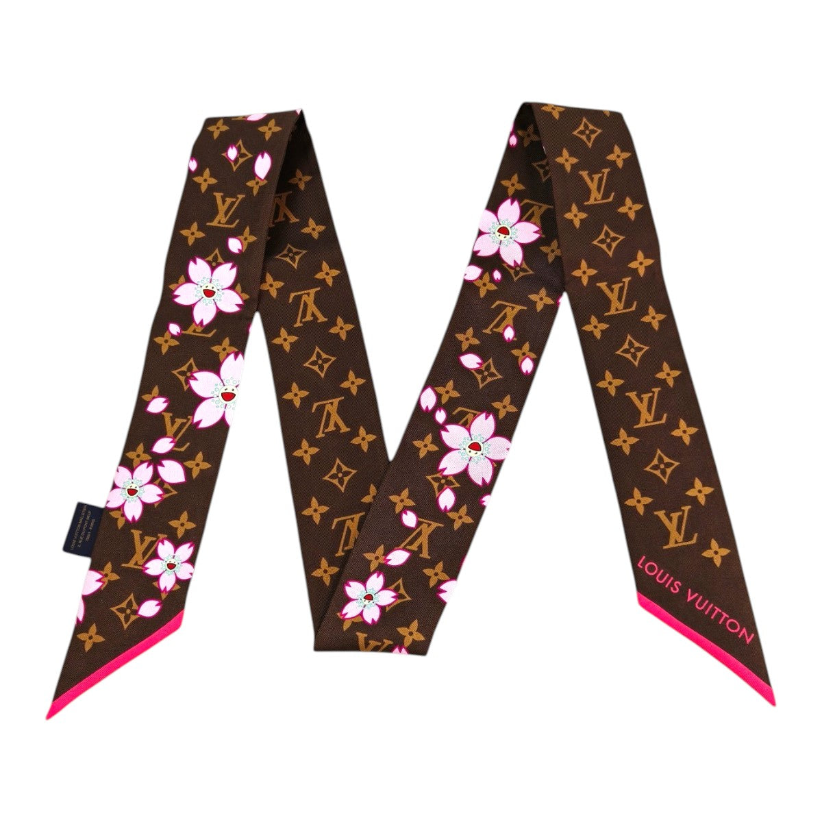 Louis Vuitton ルイ ヴィトン バンドーBBチェリーブロッサム スカーフ ブラウン 管理番号：11651
