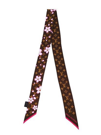 Louis Vuitton ルイ ヴィトン バンドーBBチェリーブロッサム スカーフ ブラウン 管理番号：11651