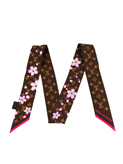 Louis Vuitton ルイ ヴィトン バンドーBBチェリーブロッサム スカーフ ブラウン 管理番号：11651