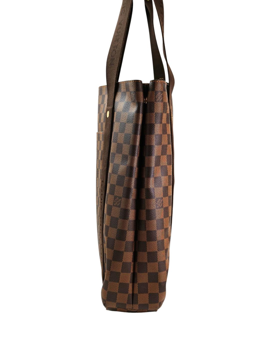 Louis Vuitton ルイ ヴィトン ダミエ カバ ボブール トートバッグ ブラウン 管理番号：11664