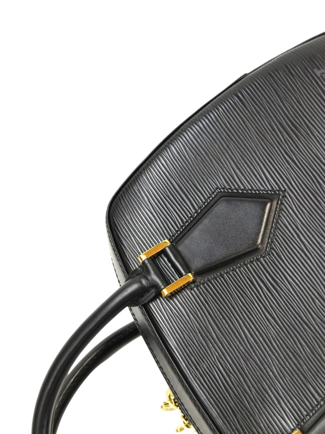 Louis Vuitton Epi Sablon Handbag Black Item Number: 11692