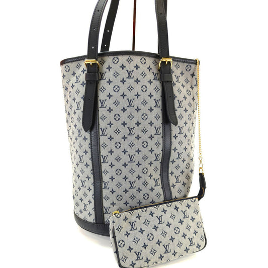 LOUIS VUITTON ルイヴィトン モノグラム・ミニ バケットGM トートバッグ FL0054 ネイビー 管理番号：9655