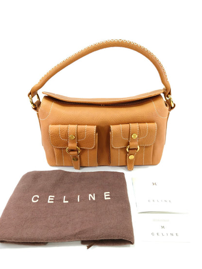 CELINE Boogie Stitch 单肩手提包，驼色，货号：10126