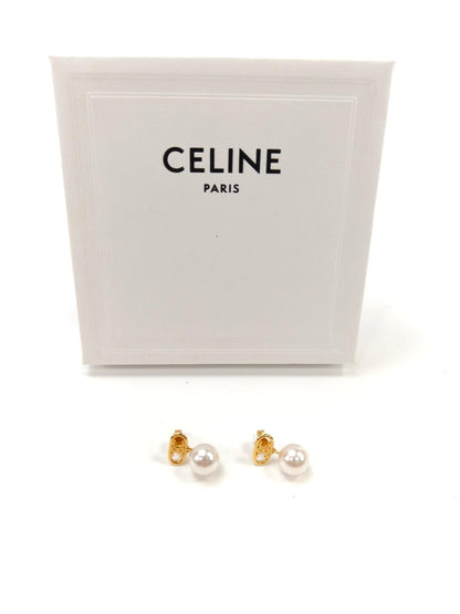 CELINE Les Perles Earrings, Pearl Triomphe, Gold, Reference Number: 10261