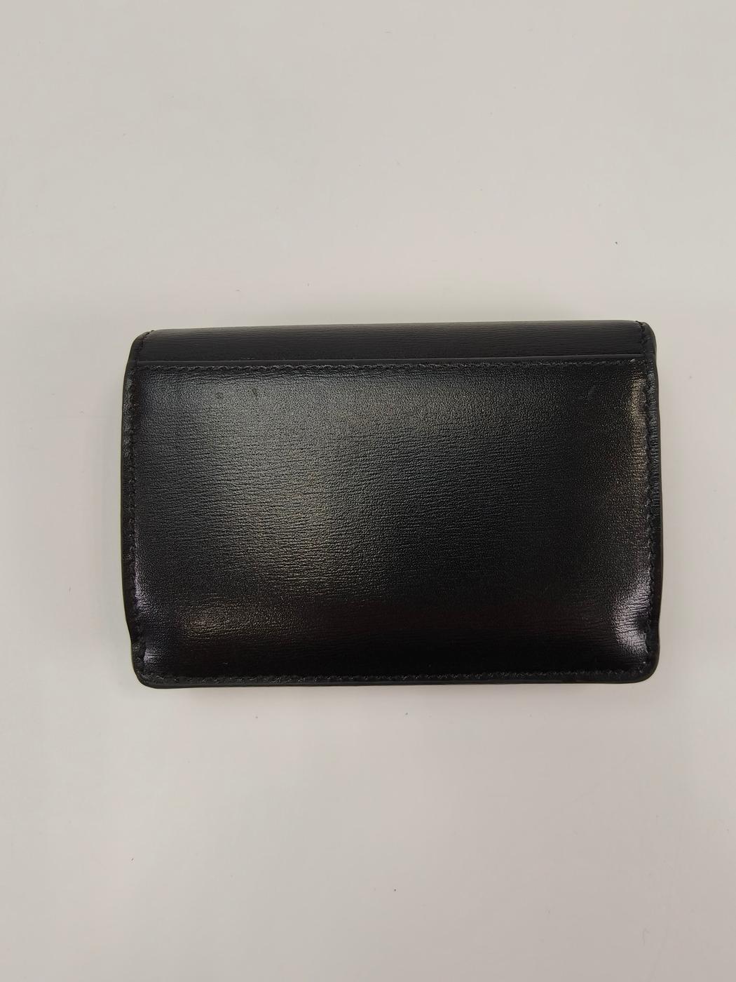 CELINE Triomphe Bifold Card Case/Card Holder/Business Card Case, Black. Reference Number: 10340.