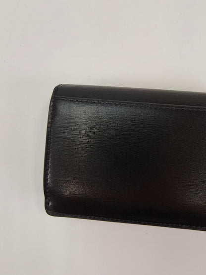 CELINE Triomphe Bifold Card Case/Card Holder/Business Card Case, Black. Reference Number: 10340.
